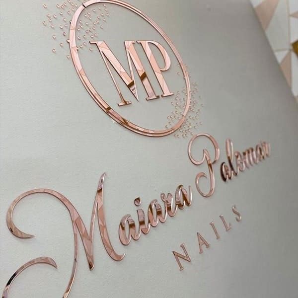 Logo em Acrílico Espelhado